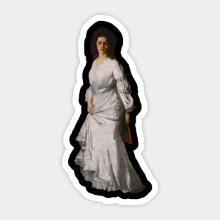 Woman in White Sticker